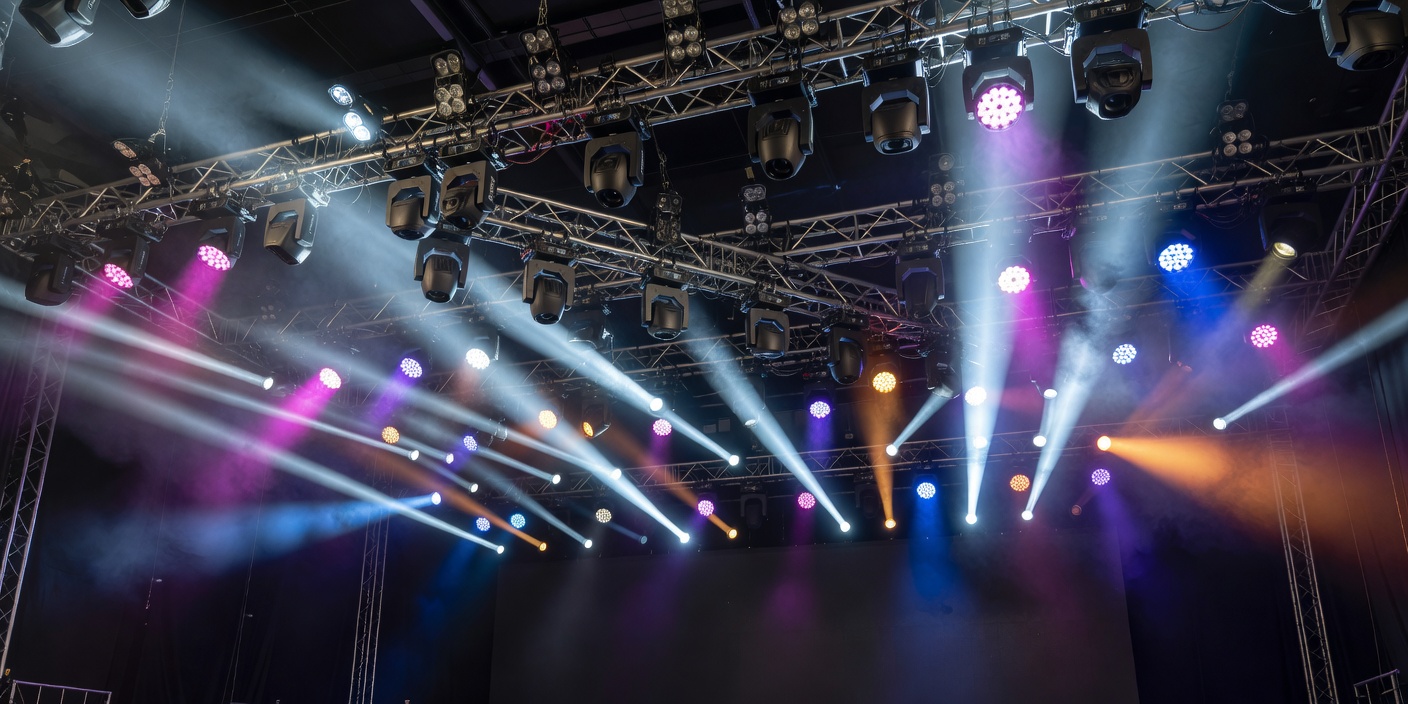 High density stage lighting fixtures operating over sACN network control
